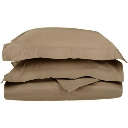 IMPRESSIONS BY LUXOR TREASURES Egyptian Cotton 1500 Thread Count Solid Duvet Cover Set Full/Queen-Taupe 1500FQDC SLTP